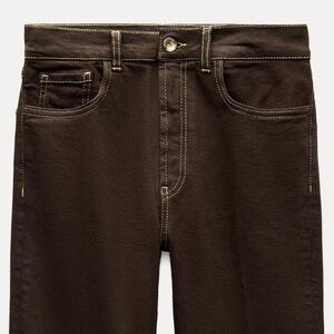 Zara women’s straight Brown Jeans